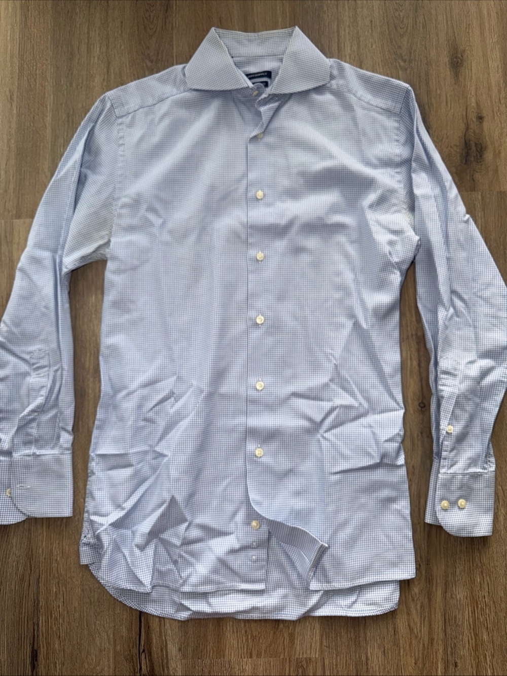 Suitsupply Light Blue Micro-Check Dress Shirt